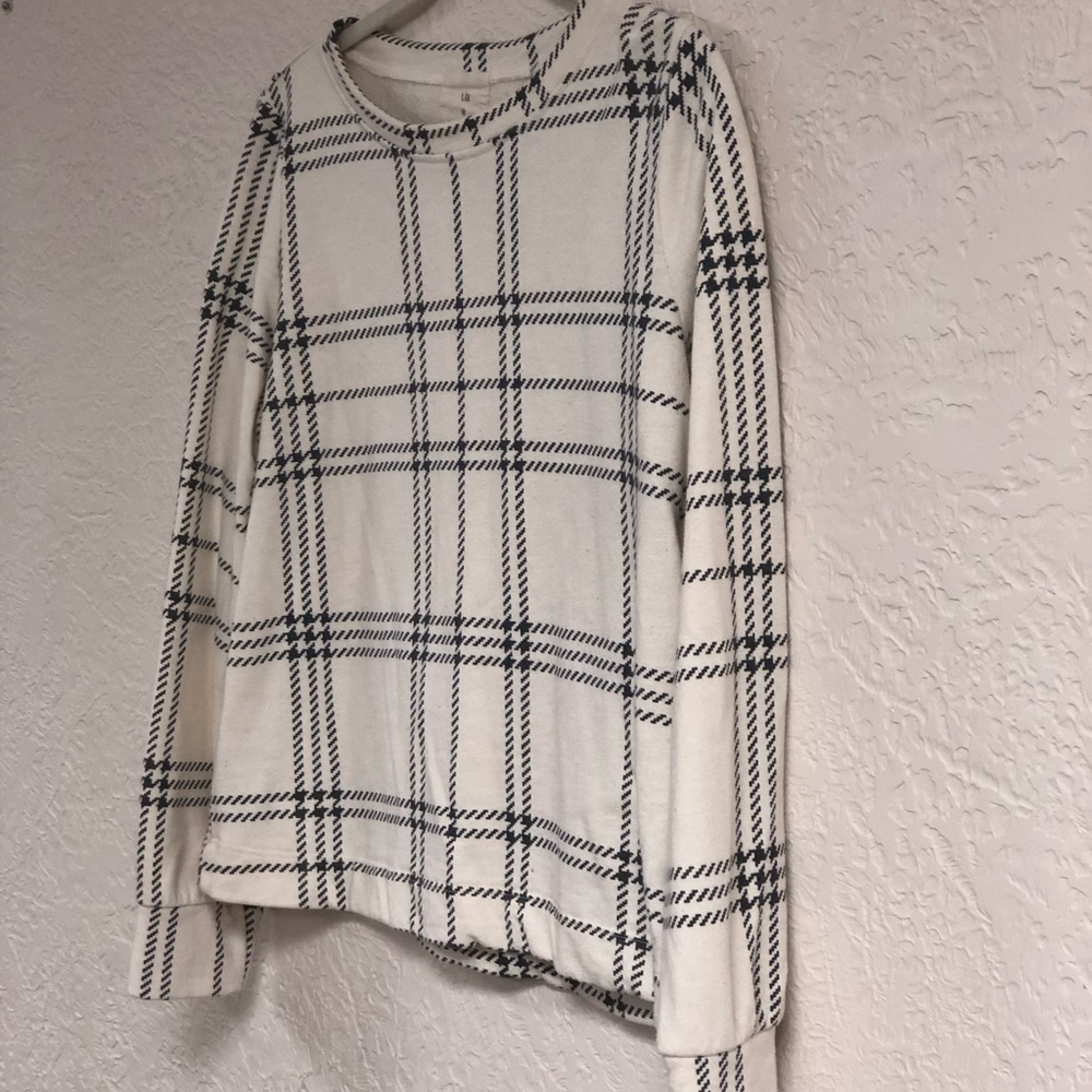 XS Anthropologie Houndstooth Sweatshirt
